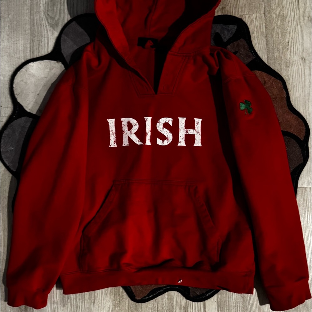 Men's Red Irish Hoodie